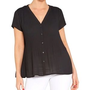 Pleione plisse accordion top